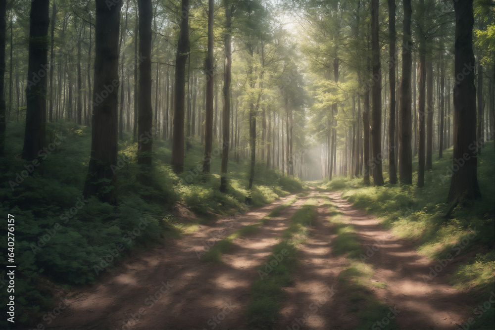 Obraz premium Sunlit Forest Clearing