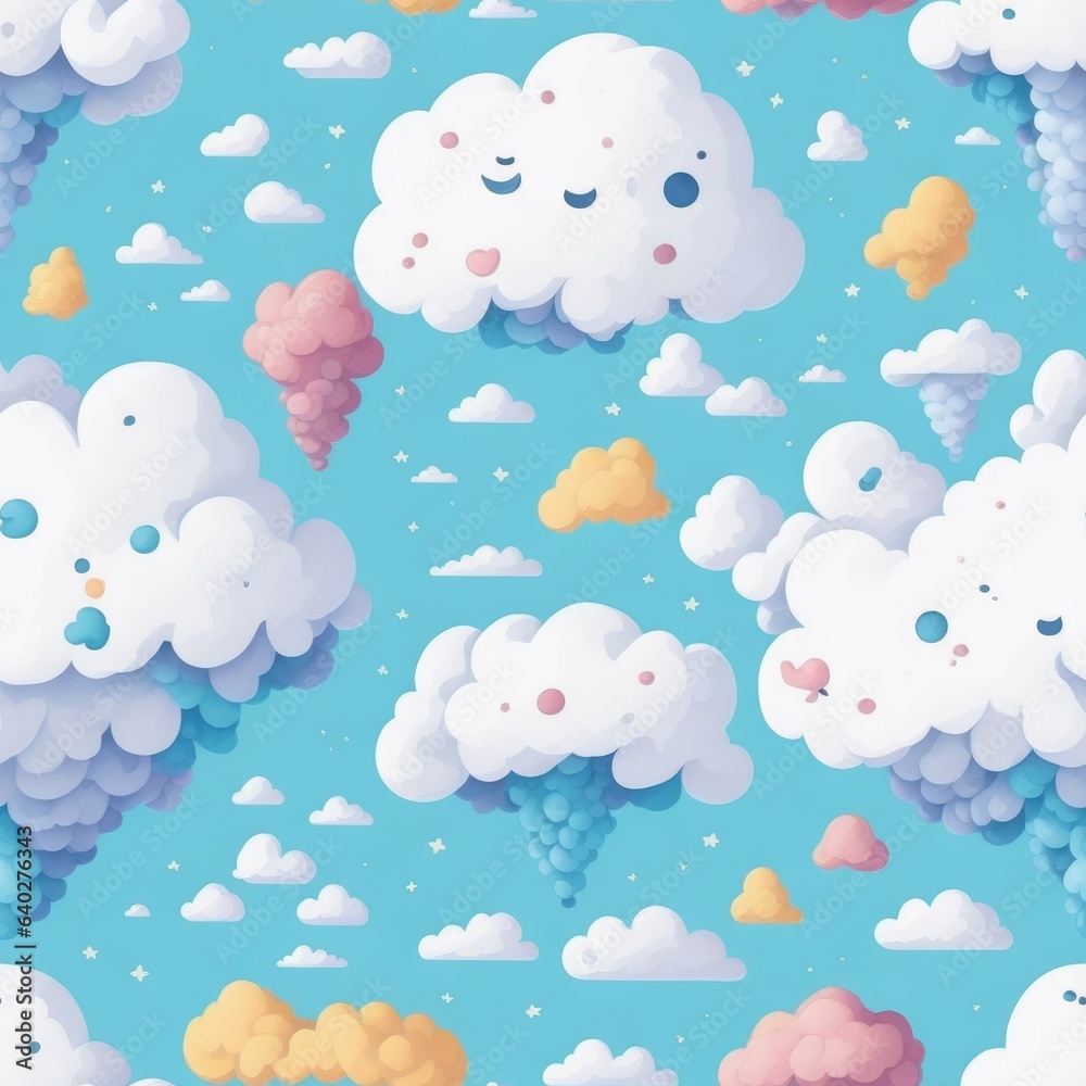 Children's wallpaper with food. Generatine AI Children's wallpaper with food. Generatine AI