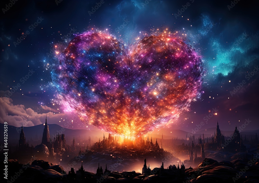 Heart Nebula in the Night Sky