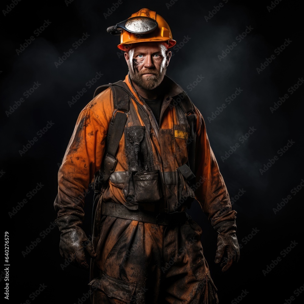 Fototapeta premium Photograph captures the essence of the profession of Miner