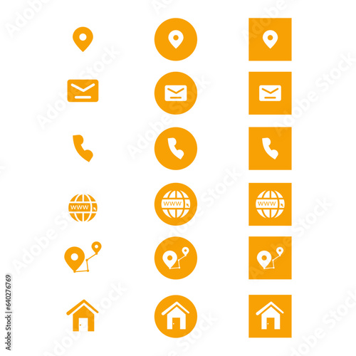 Set of Website icon vector. Communication icon symbol, Business