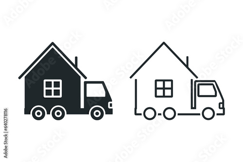 House moving icon. illustration vector