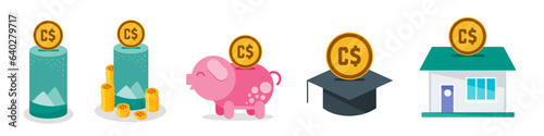 Saving Canadian Dollar Money Set