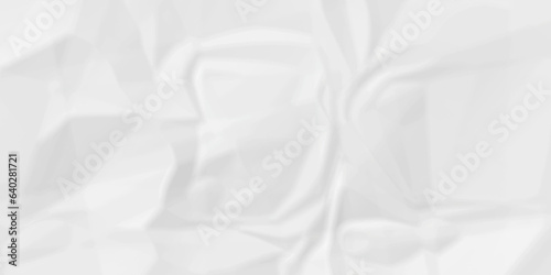 Crumpled paper texture and White crumpled paper texture crush paper so that it becomes creased and wrinkled. Old white crumpled paper sheet background texture.	
