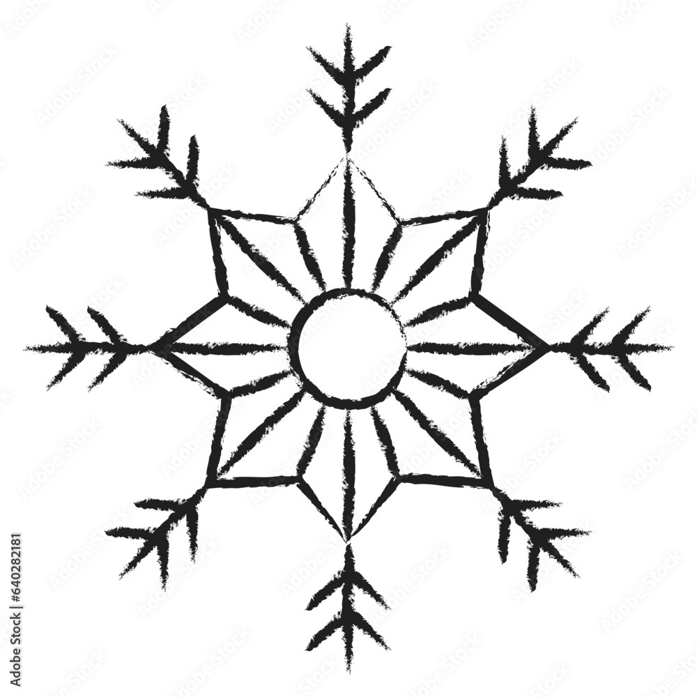 Fototapeta premium Hand drawn Snowflake icon