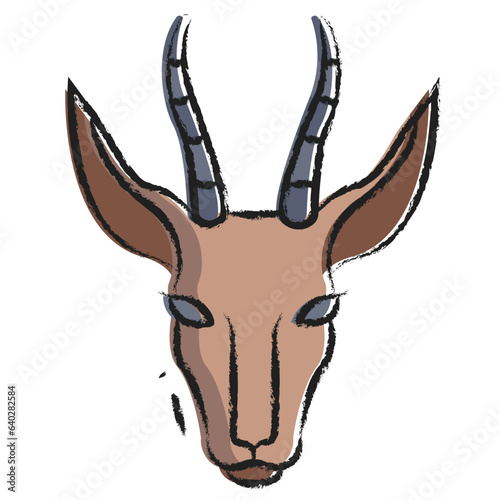 Hand drawn Springbok icon