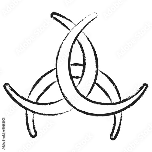 Hand drawn Horn of Odin icon