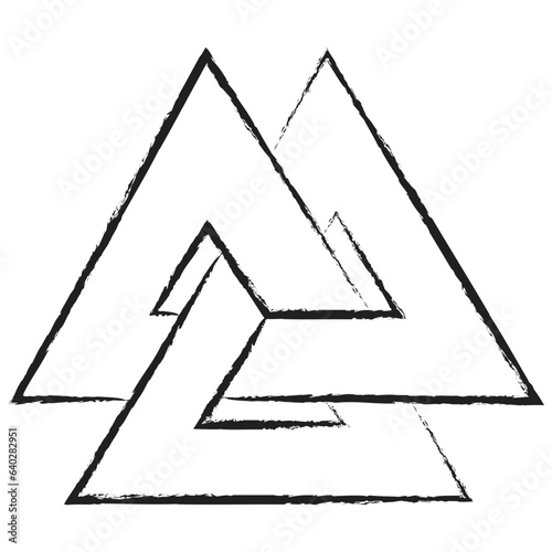 Hand drawn Valknut icon