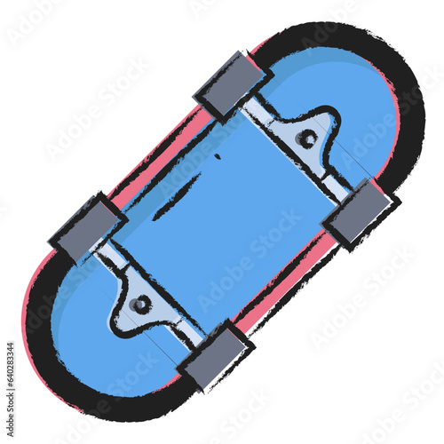 Hand drawn Skateboard icon