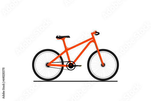 Side view, Bicycle on isolated background, Vector illustration.