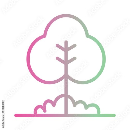 Bramble Tree Trees Gradient Icon