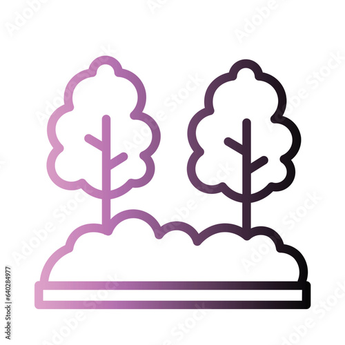 Nature Spruce Tree Gradient Icon