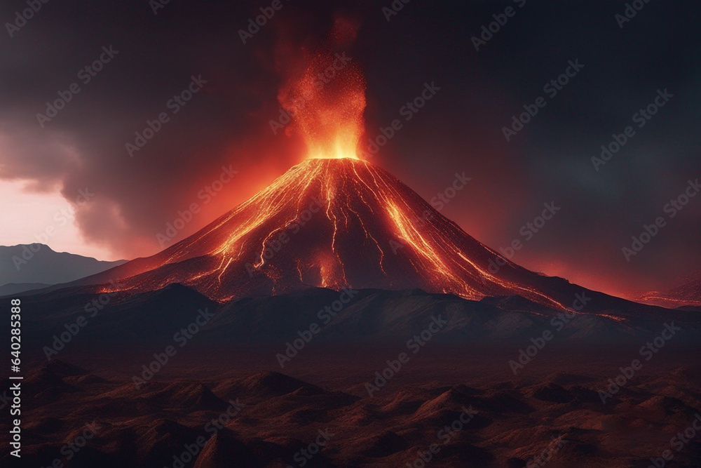 volcano in the sun