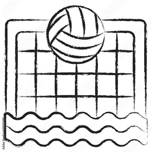 Hand drawn Water polo icon