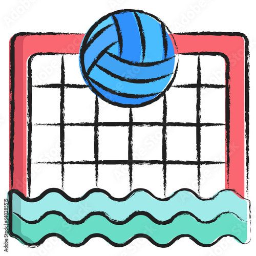 Hand drawn Water polo icon