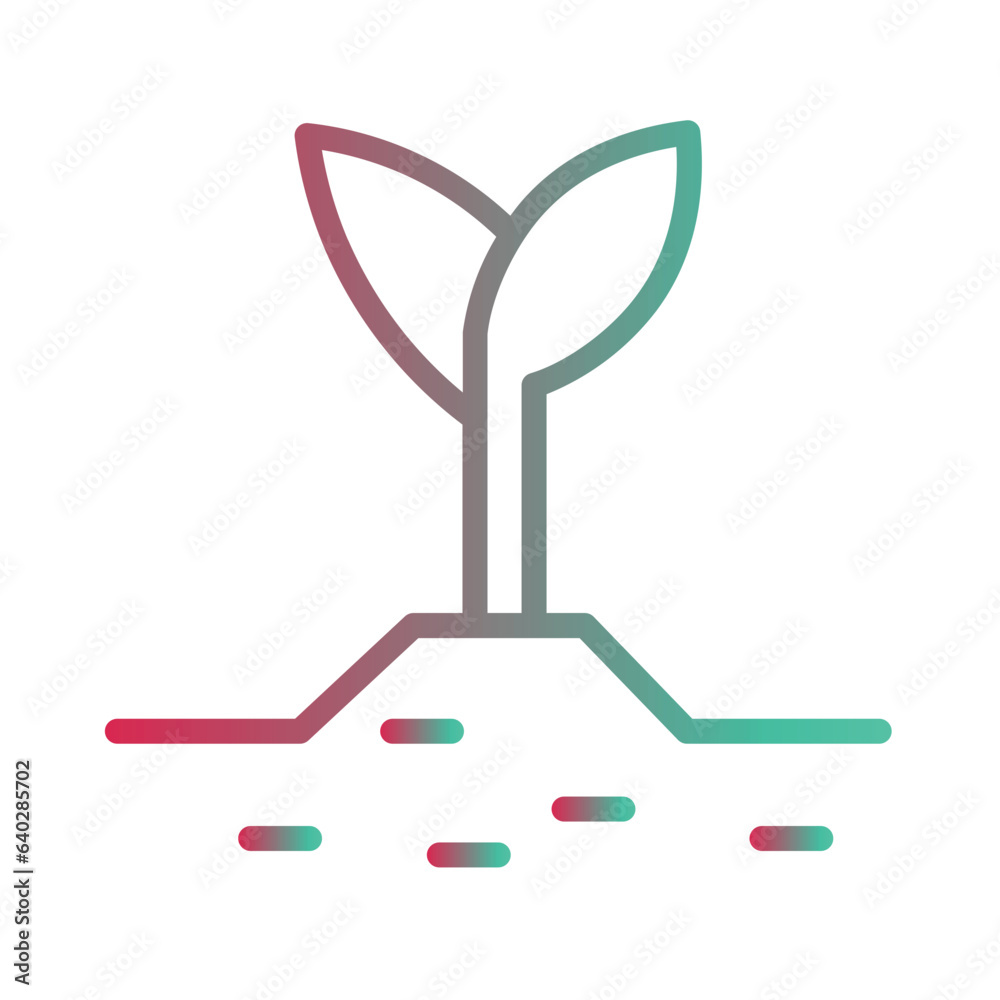 Farm Plant Tree Gradient Icon Farm Plant Tree Gradient Icon