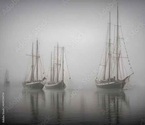 Moored portuguese cod luggers