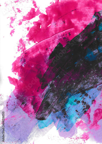 Colorful abstract watercolor background with strokes