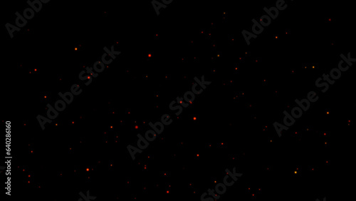 Abstract black background with red stars. 