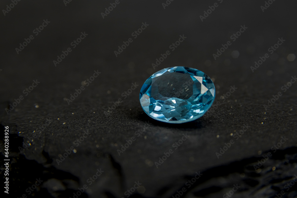 Blue gemstones in macro photography. Close u Blue gemstones in macro photography. Close u