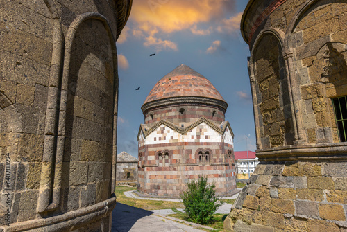 Uc kumbetler (three kumbets) historical tombs in Erzurum, Turkey photo