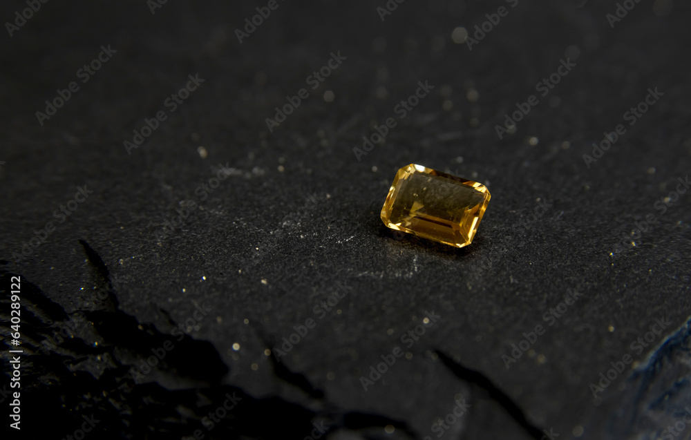 Yellow gemstones in macro photography. Close up Yellow gemstones in macro photography. Close up