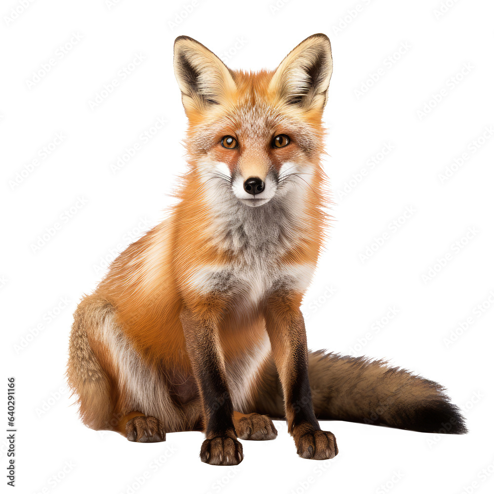Fototapeta premium fox looking isolated on white