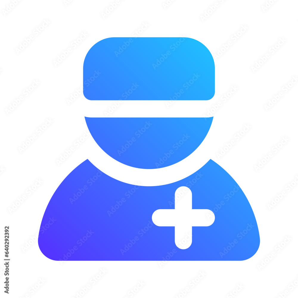 Obraz premium nurse gradient fill icon