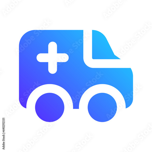 ambulance gradient fill icon