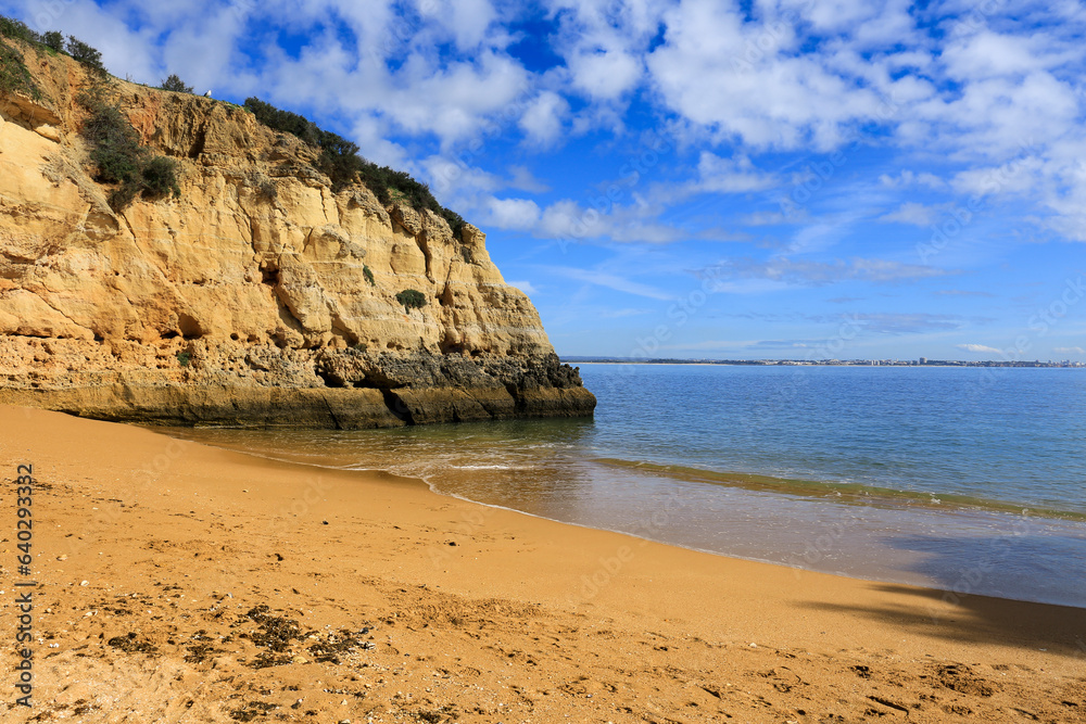 Natural features, cliffs and limestone formations in Praia da Batata Beach