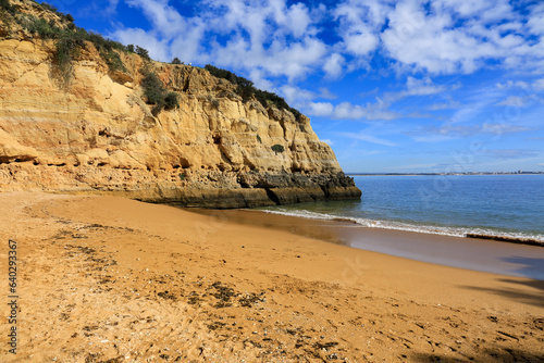 Natural features, cliffs and limestone formations in Praia da Batata Beach