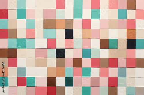 Colorful small cubic mosaic tiles, texture background.