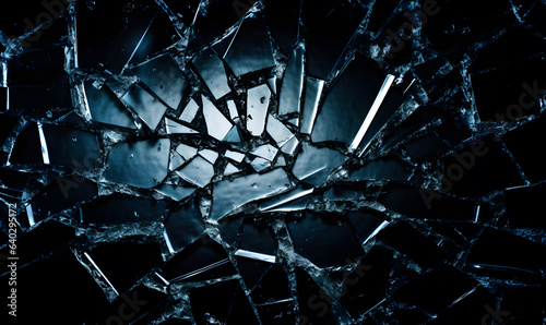 Broken glass texture background. Fragility and violence concept.