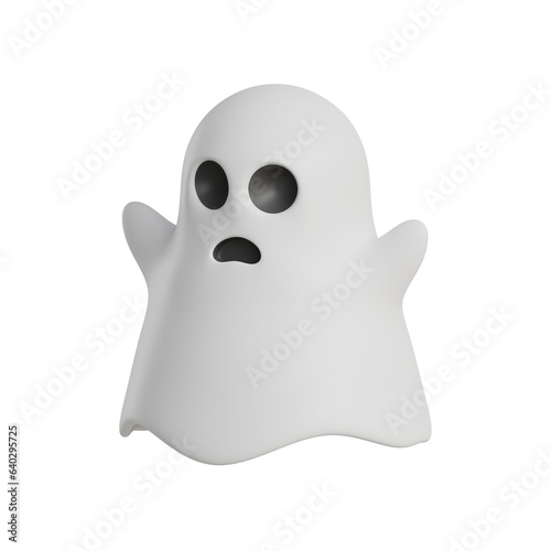 3d ghost halloween icon
