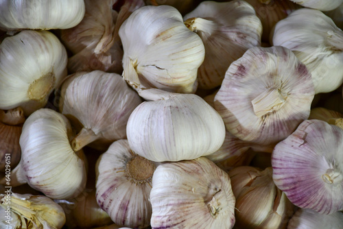garlic on market stall