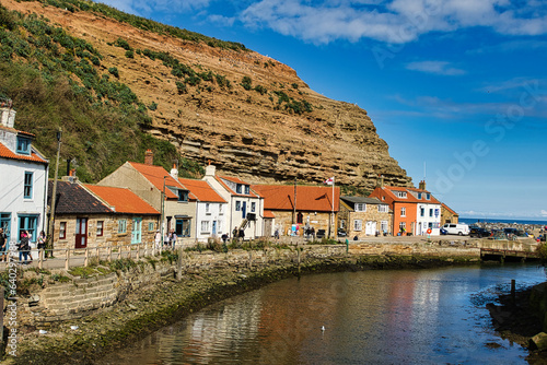 Unique photo taken in Staithes, North Yorkshire, during the hot and sunny day in the summer