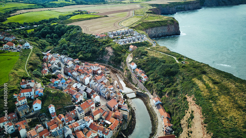 Unique aerial footage taken in Staithes, North Yorkshire during the daytime In the summer.