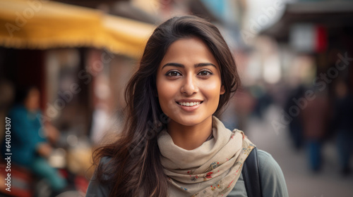 Portrait of Indian young woman smile