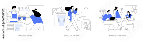 Morning coffee isolated cartoon vector illustrations se