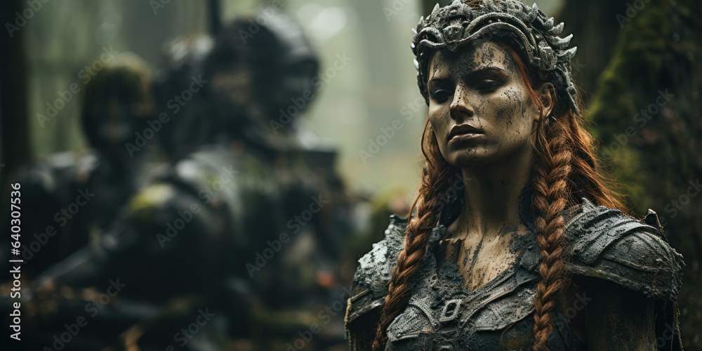 Boudica ancient celtic barbarian queen female warrior. Stock ...