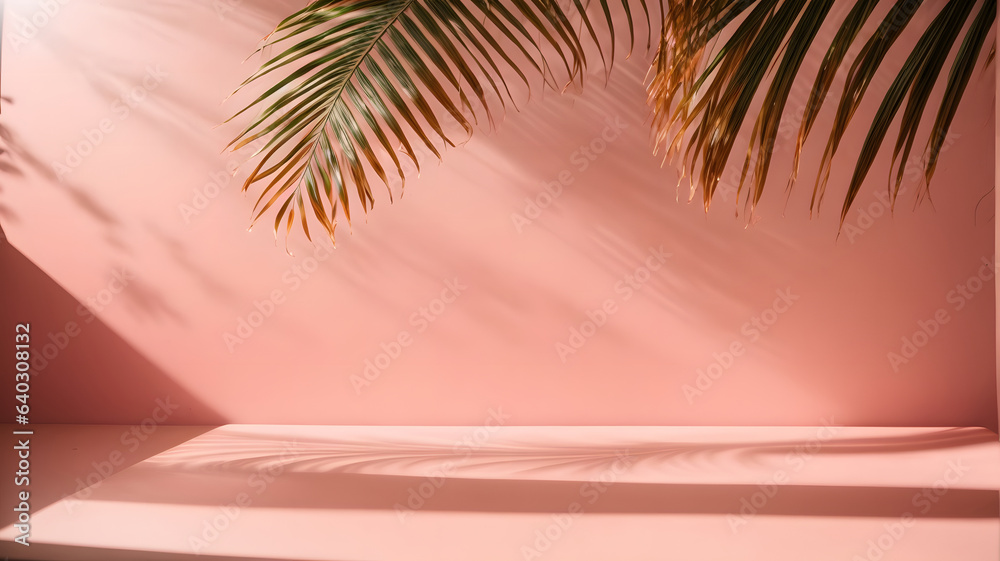 minimalist background with pink color for product showcase, presentation, and promotion