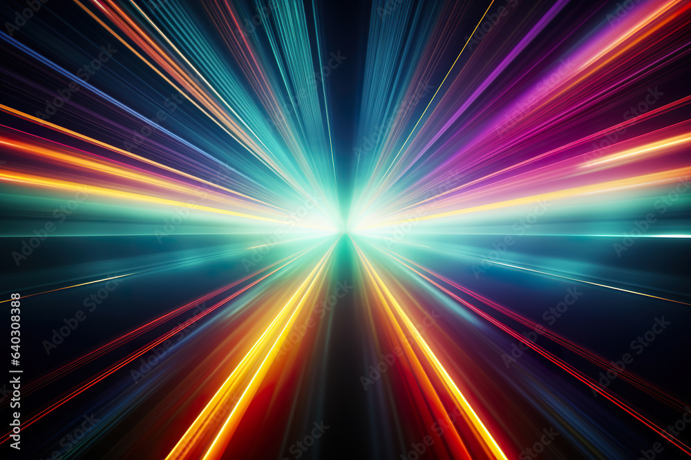 Abstract futuristic background high speed straight lines and bokeh glowing neon moving. Speed of light futuristic travel concept. Fantastic wallpaper Abstract futuristic background high speed straight lines and bokeh glowing neon moving. Speed of light futuristic travel concept. Fantastic wallpaper