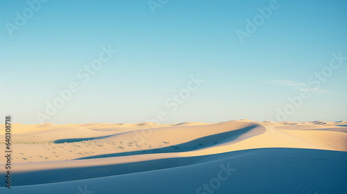Calming Soft hues desert view for background. Dreamy landscape.