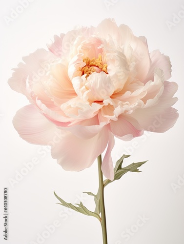 Beauty image of a peony on a white background.