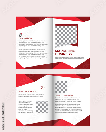 Bifold Brochure with Abstract Overlay Elements