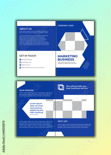 Modern business corporate bifold brochure template