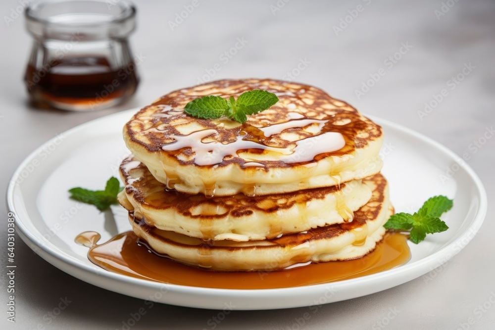 classic american pancakes with maple syrup for breakfast classic american pancakes with maple syrup for breakfast