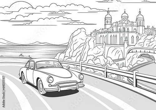 Join the adventure with this exciting number 1 to 9 coloring page  creating an exciting coloring canvas. Kids and adults alike will love bringing this sea scene to life. made with Generative AI