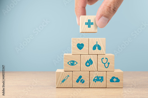 Quadro em tela Health insurance concept