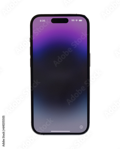 2023 Latest Brand New Phone Model Purple Screen Cellular Mobile Phone Showing Screen and Buttons